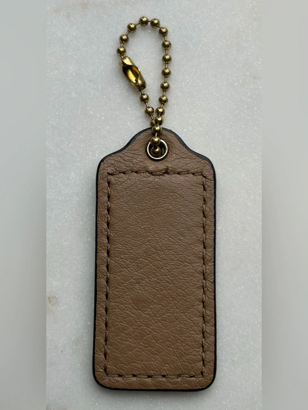 Coach Hangtag Stone Taupe Brass Replacement